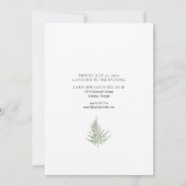 Invitation Rustic Green Gold Mariage (Dos)
