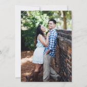 Invitation Rustic Green Grange Wood Photo Collage Mariage (Dos)