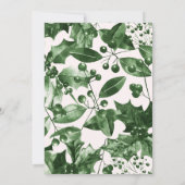 Invitation Rustic Green Holly avec vacances de Noël photo (Dos)