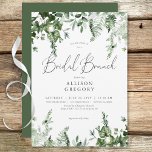 Invitation Rustic Green Ivy & Sage Bridal Brunch<br><div class="desc">Cette invitation à brunch de douche nuptiale est simple,  élégante et romantique,  avec ses simples chutes verdoyantes de lierre vert foncé et sauge. Créé par Simply Farmhouse Press.</div>