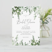 Invitation Rustic Green Ivy & Sage Fête des mariées (Debout devant)