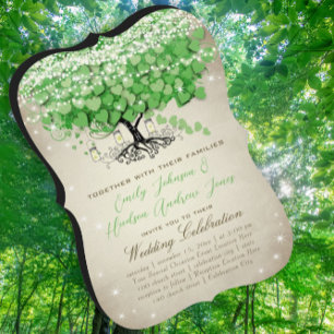 Invitation Rustic Green Mason Jar Mariage de la feuille de co