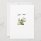 Invitation Rustic Green Pine Tree Mountain OutdoorsMariage (Dos)