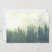 Invitation Rustic Green Pine Trees Répétition Mariage & Dîner (Dos)