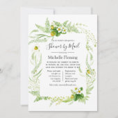 Invitation Rustic Greenery Baby ou Fête des mariées par mail (Devant)