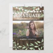 Invitation Rustic Greenery Photo 2023 Graduation Party (Devant)