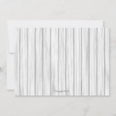 Invitation Rustic Grey White Beach Starfish Enregistrer la da (Dos)