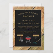 Invitation Rustic Grilling & Fixin Couples Wedding Shower (Devant)