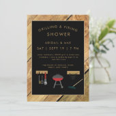 Invitation Rustic Grilling & Fixin Couples Wedding Shower  (Debout devant)