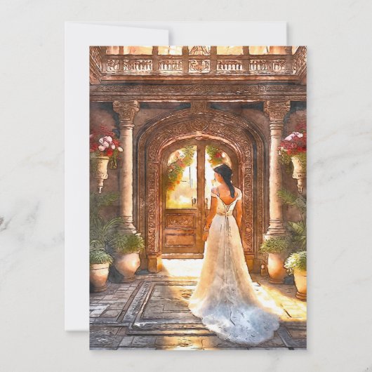 Invitation Rustic Hacienda Bride Mariage mexicain (Dos)