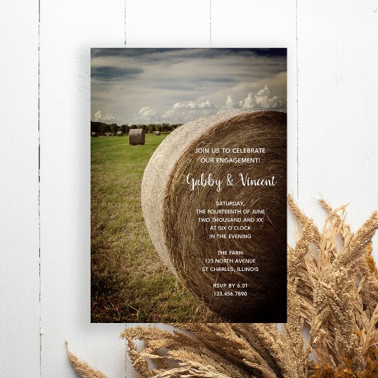 Invitation Rustic Hay Bales Ranch