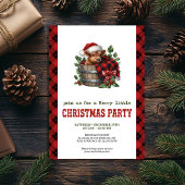 Invitation Rustic highland cow party invite holly and pine