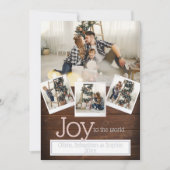 Invitation Rustic Holiday Modern 4 Cadre photo (Devant)