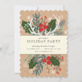 Invitation Rustic Holiday Party (Devant)