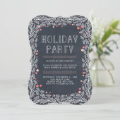 Invitation Rustic Holiday Party (Debout devant)