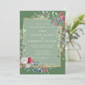 Invitation Rustic Holly Berries (Debout devant)
