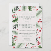 Invitation Rustic Holly Berries (Devant)