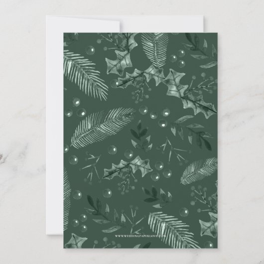 Invitation Rustic Holly Berries (Dos)