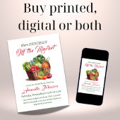 Invitation Rustic Hors du marché Fête des mariées agricole