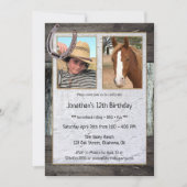 Invitation Rustic Horse Photo Anniversaire de enfant Invitati (Devant)