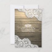 Invitation Rustic Horseshoe Lace EAT Boire Soyez Marié Mariag (Dos)