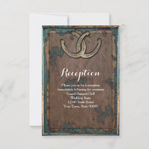Invitation Rustic Horseshoe Mariage Informations de réception