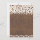 Invitation Rustic Horseshoes & Lace Country FIANÇAILLES (Dos)