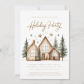 Invitation Rustic House Cabine Mountain Fête (Devant)