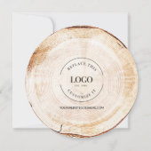 Invitation Rustic Joyeux feuillage de Noël logo d'entreprise (Dos)