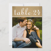 Invitation Rustic Kraft Brown Mariage Numéro de la table de p (Devant)