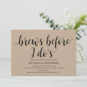 Invitation Rustic Kraft Mariage Dîner de répétition Invitatio (Debout devant)