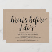 Invitation Rustic Kraft Mariage Dîner de répétition Invitatio (Devant / Derrière)