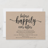 Invitation Rustic Kraft Mariage Dîner de répétition Invitatio (Devant)