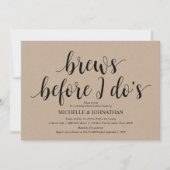 Invitation Rustic Kraft Mariage Dîner de répétition Invitatio (Devant)