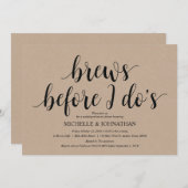 Invitation Rustic Kraft Mariage Dîner de répétition Invitatio (Devant / Derrière)