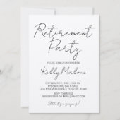 Invitation Rustic Kraft Retraite Party (Devant)
