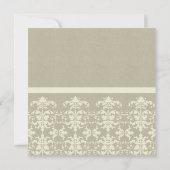 INVITATION RUSTIC KRAFT WHITE DAMASK CLASSIQUE ATELIER ÉVÉNEM (Dos)
