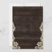 Invitation Rustic Lace Dark Wood Just Love Script Wedding (Dos)