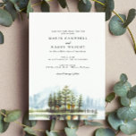 Invitation Rustic Lake Forêt Aquarelle Bois Mariage<br><div class="desc">Rustic Lake Forest Watercolor Faire-part de mariage boisé - parfait pour un mariage au bord du lac.</div>