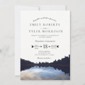 Invitation ©Rustic Lake Réflexions Lakeside Mariage (Devant)