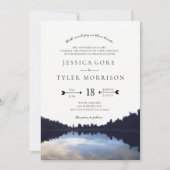 Invitation ©Rustic Lake Réflexions Lakeside Mariage (Devant)