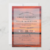 Invitation Rustic Lake Sunset Lakeside Wedding Invite © (Devant)