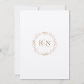 Invitation Rustic Laurel Garland Mariage (Dos)