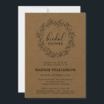Invitation Rustic Laurel Wreath Kraft Fête des mariées<br><div class="desc">Rustic Laurel Kraft Bridal Shower Invitation - Rustique,  pays nuptiale invitation comprend une couronne de laurier dessinée à la main avec une police de style manuscrite. Parfait pour la mariée d'être qui aime un thème rustique. Montré sur papier Kraft. L'invitation fera partie d'une collection.</div>