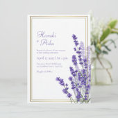 Invitation Rustic Lavender Double Line Frame Border Wedding (Debout devant)
