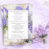 Invitation Rustic Lavender Flowers Tin Bucket Wedding |