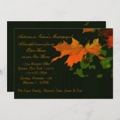 Invitation Rustic Leaf (Devant / Derrière)
