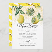 Invitation Rustic Lemon Bridal Showback (Devant / Derrière)