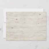 Invitation Rustic Light Wood Antler Photo Enregistrer la date (Dos)