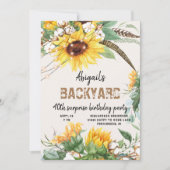 Invitation Rustic Lights Jardin Surprise fête d'anniversaire (Devant)